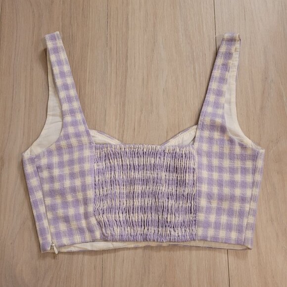 NWT ZARA | Gingham Bustier Crop Tank Top | Sz. S - Picture 8 of 8